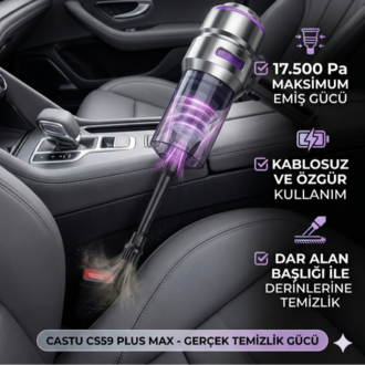 CS59 Plus Max 17000 Pa 100 Watt Şarjlı Süpürge