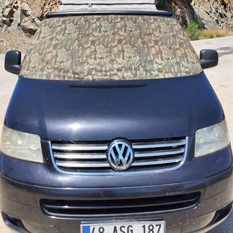 Volkswagen T5-T6 Oto Cam Güneşliği Premium Isı Yalıtımlı Askeri Kamuflaj