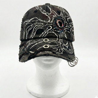 Custom hand-drawn cap.