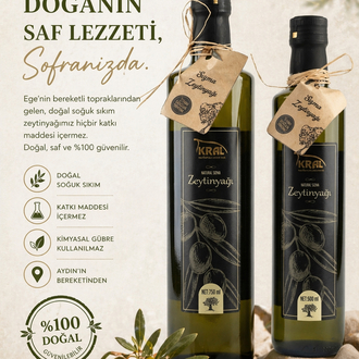 500mL Cam Şişe %100 Saf Zeytinyağı 