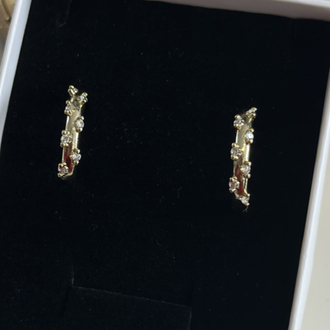 14k Mini Halka Küpe