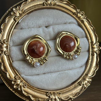 Terra Gold İnci Küpe