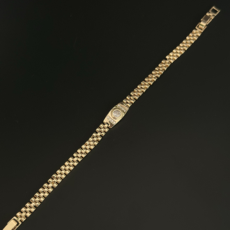 Vintage Model Zirkon Taşlı 14K Kaplama Bileklik