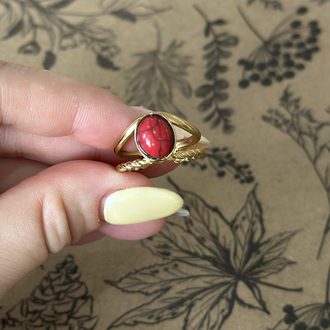 Sole Rosso Yüzük | Çelik 
