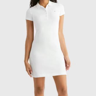 TH Polo Yaka Elbise | Beyaz