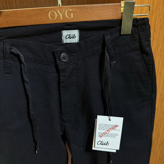 BC Premium Keten Pantolon | Siyah