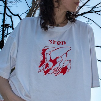 Sren Oversize Tişört Beyaz