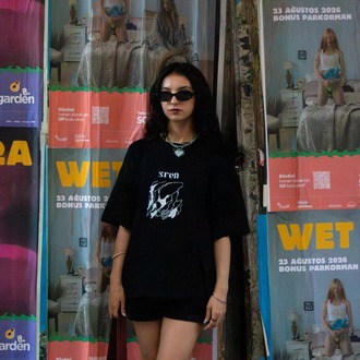 Sren Oversize Tişört Siyah
