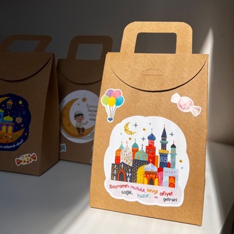 Sticker’lı Ramazan Bayramı Hediye Kutuları (10 adet)