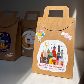 Sticker’lı Ramazan Bayramı Hediye Kutuları (40 adet)