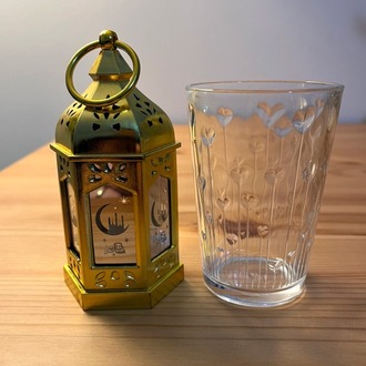 Ramazan LED Kandil – Pilli, Altın Renkli (Orta boy)