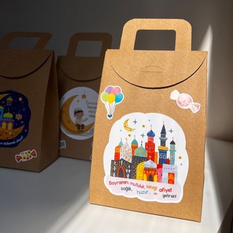 Sticker’lı Ramazan Bayramı Hediye Kutuları (30 adet)