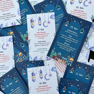 Stickerlı Ramazan Takvimi + Hayırlı Ramazanlar Banner (Set Ürün)