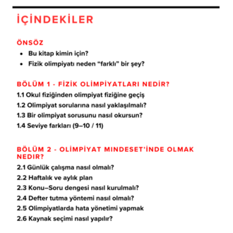 FİZİK OLİMPİYATLARI I – MEKANİK: BAŞARIYA GİDEN YOLUN HARİTASI
