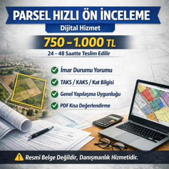Parsel Hızlı Ön İnceleme (Dijital Hizmet)