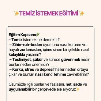Temiz İstemek Eğitimi