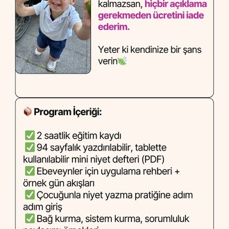 Defterli Çocuklar Programı – Temel Paket
