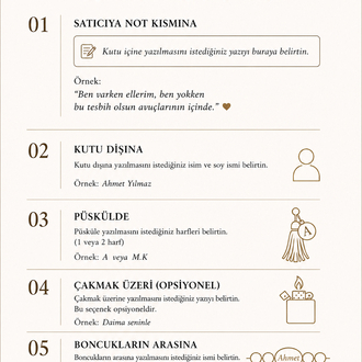 İsimli Beyaz Golden Rosary