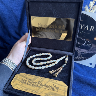 Beyaz Golden Rosary Set