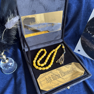 Sarı Detaylı Golden Rosary