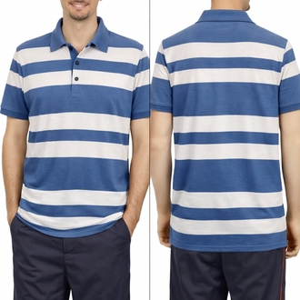 Kiğılı Erkek Polo Yaka T-Shirt | Mavi Beyaz Çizgili | Orijinal