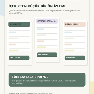 Finansal Okuryazarlık ve Aylık Bütçe Planlayıcısı PDF | ÖZENA DİJİTAL