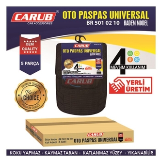 Universal Paspas 5 Parça Badem Model - Siyah Renk