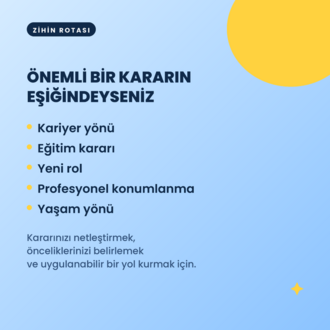 Zihin Rotası Karar Alma Mimarisi Programı | 6 Haftalık Birebir Mentorluk