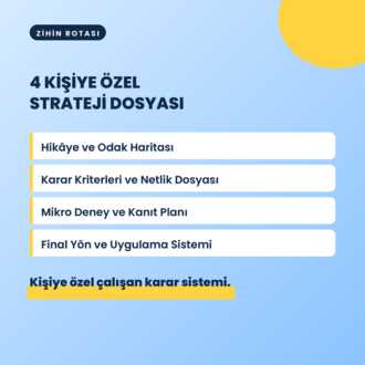 Zihin Rotası Karar Alma Mimarisi Programı | 6 Haftalık Birebir Mentorluk