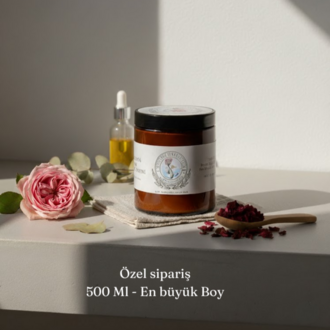 500 ML - Gül Esanslı, Zeytinyağı Kremi (En Büyük Boy)