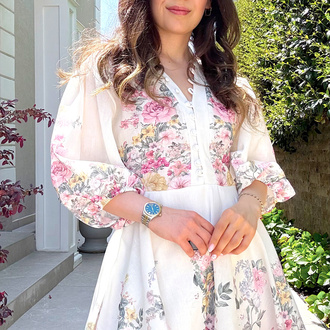 Çiçekli Kısa Elbise