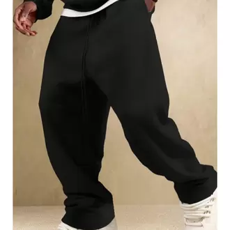 Tarz Cool Siyah Oversize Baggy Erkek Eşofman Altı