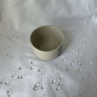 Zincir detaylı el yapımı stoneware bardak
