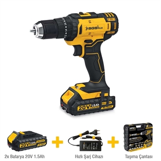 SGS
AKÜLÜ VİDALAMA SETİ DARBELİ 20 VOLT (1.5Ah)