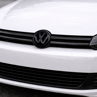  VW Golf MK6 Ön Amblem | ABS 3D Baskı | Piyano Siyahı | UV Şeffaf Kaplama