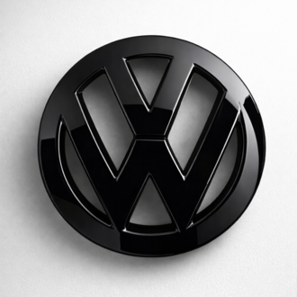  VW Golf MK6 Ön Amblem | ABS 3D Baskı | Piyano Siyahı | UV Şeffaf Kaplama