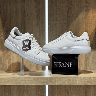 %100 HAKİKİ DERİ SNEAKERS BEYAZ