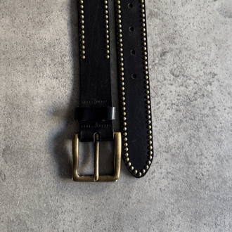 Vintage Premium Metal İşlemeli Deri Kemer