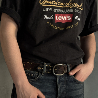 Vintage Metal İşlemeli Premium Kemer