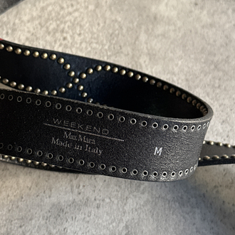 Vintage Premium Metal İşlemeli Deri Kemer