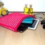 TOPTAN- Pafuli El Örgüsü Özel Tasarım Düğme Detaylı Clutch Çanta Fuşya