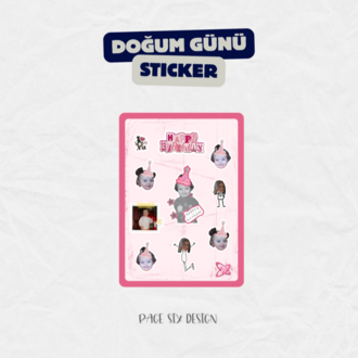 Kişiye Özel Doğum Günü Sticker