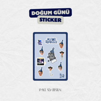 Kişiye Özel Doğum Günü Sticker