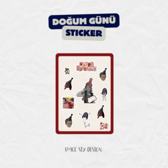 Kişiye Özel Doğum Günü Sticker