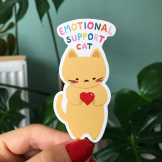 Emotional Support Cat Sticker