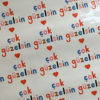 “Çok Güzelsin” Ayna Stickerı