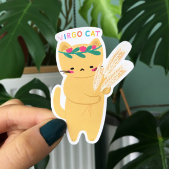 Başak Burcu Kedi Sticker
