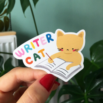 Writer Cat Sticker