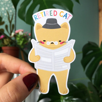 Retired Cat Sticker