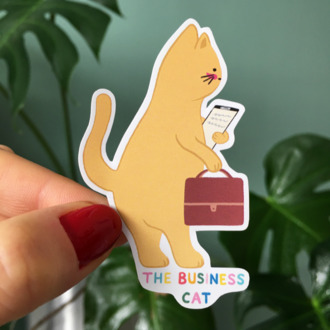 The Business Cat Sticker